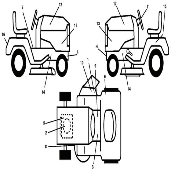 McCulloch M11597 - 96011023401 - 2007-03 - Decals Parts Diagram