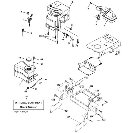 McCulloch M11597 - 96011023403 - 2009-04 - Engine Parts Diagram