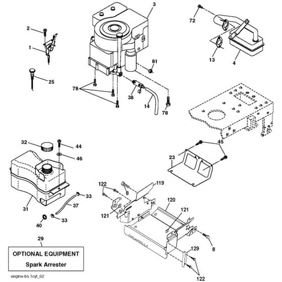 McCulloch M11597 - 96011023406 - 2010-03 - Engine Parts Diagram