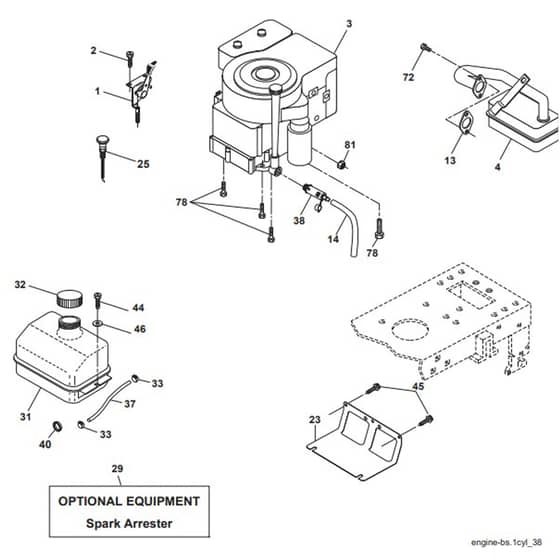 McCulloch M11597 - 96011023702 - 2010-03 - Engine Parts Diagram