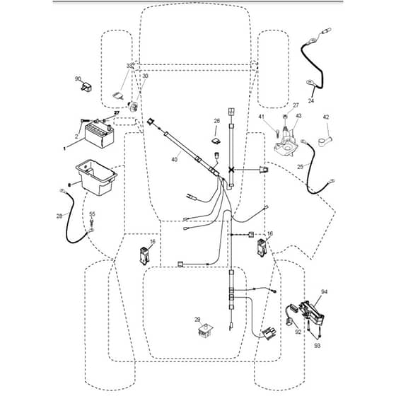 McCulloch M11597 - 96011023704 - 2010-09 - Electrical Parts Diagram