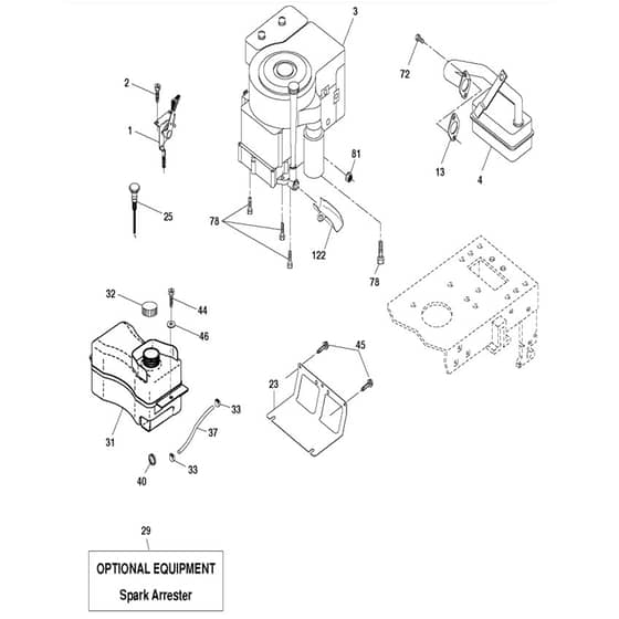 McCulloch M11597 - 96011023704 - 2010-09 - Engine Parts Diagram