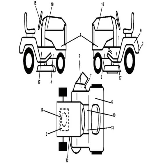 McCulloch M11597 - 96041026600 - 2011-09 - Decals Parts Diagram
