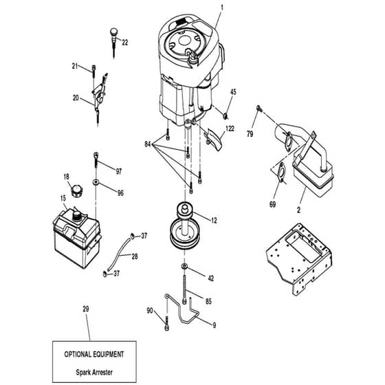 McCulloch M11597 - 96041026601 - 2012-01 - Engine Parts Diagram