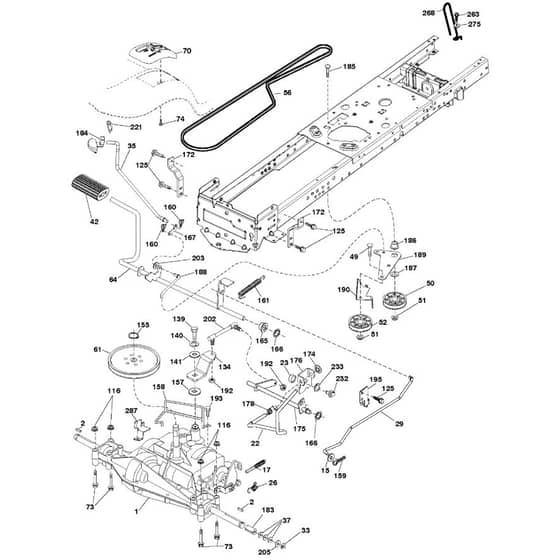 McCulloch M115-77T - 96041028601 - 2013-05 - Drive Parts Diagram