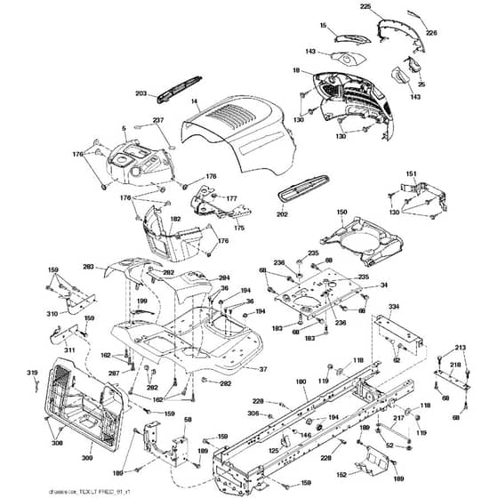 McCulloch M115-77TC - 96051005800 - 2012-10 - Chassis & Enclosures Parts Diagram