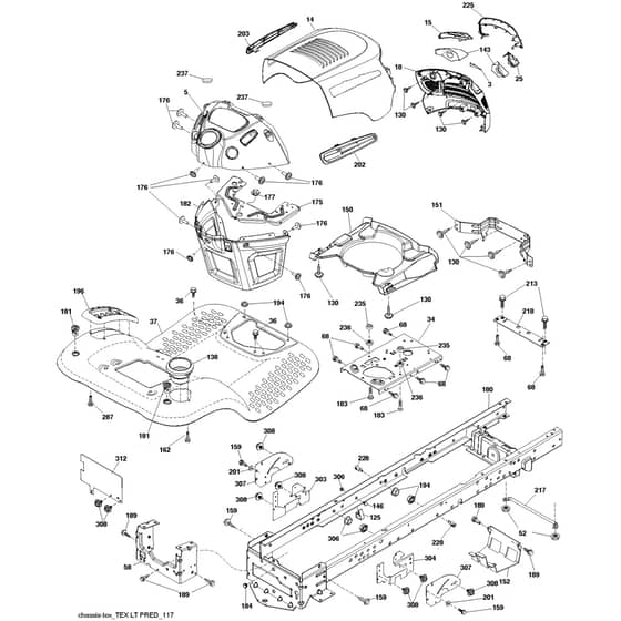 McCulloch M115-97T - 96041037600 - 2014-06 - Chassis & Enclosures Parts Diagram