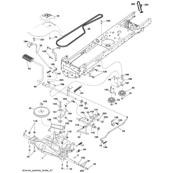 McCulloch M115-97T - 96041037601 - 2016-03 - Drive Parts Diagram