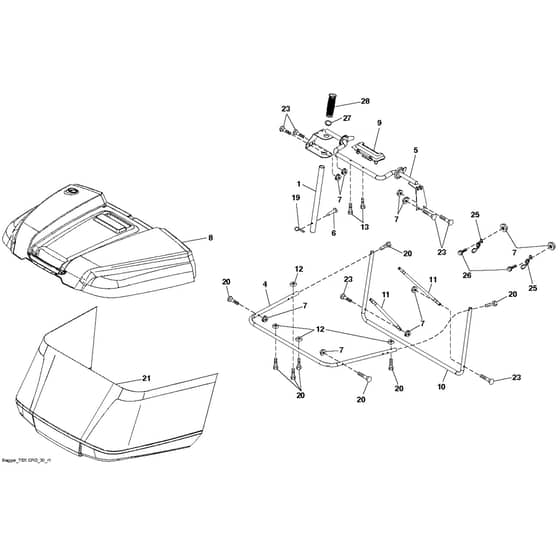 McCulloch M115-97TC - 96051013200 - 2014-06 - Bagger Parts Diagram