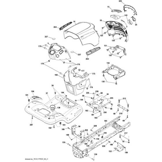 McCulloch M125107T - 96041029001 - 2012-12 - Chassis & Enclosures Parts Diagram