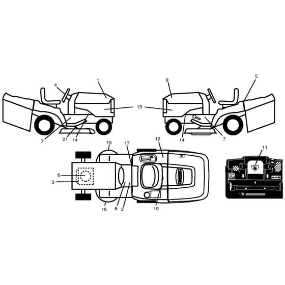 McCulloch M12592RB - 96061016201 - 2008-08 - Decals Parts Diagram