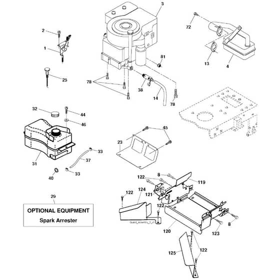 McCulloch M12592RB - 96061016201 - 2008-08 - Engine Parts Diagram