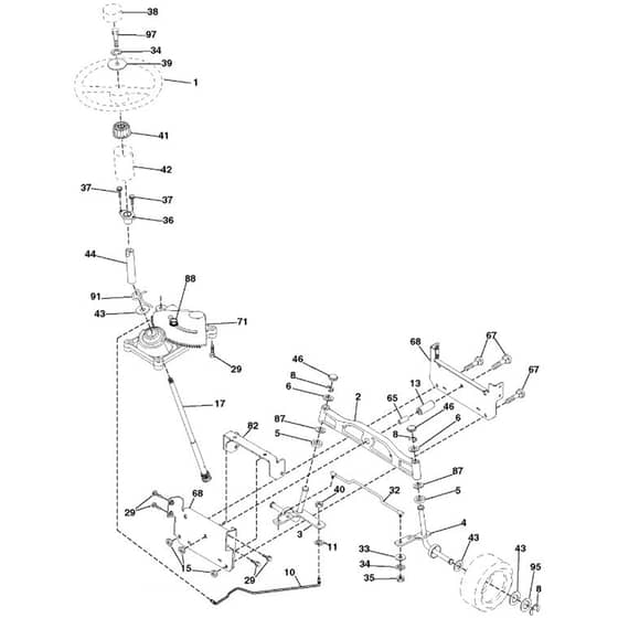 McCulloch M12592RB - 96061016202 - 2008-05 - Steering Parts Diagram