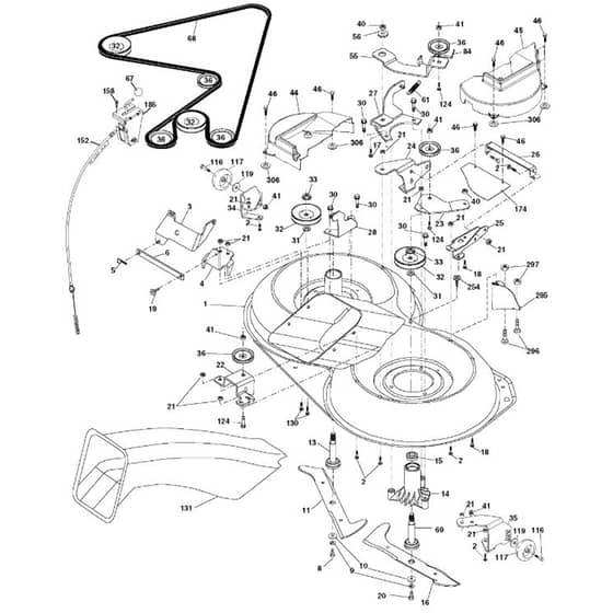 McCulloch M12592RB - 96061016203 - 2010-03 - Mower Deck - Cutting Deck Parts Diagram