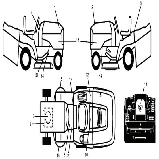McCulloch M12592RB - 96061016900 - 2008-08 - Decals Parts Diagram