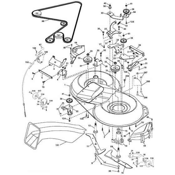 McCulloch M12592RB - 96061016901 - 2008-08 - Mower Deck - Cutting Deck Parts Diagram