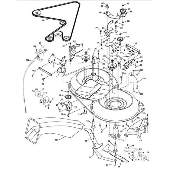 McCulloch M12592RB - 96061016902 - 2008-06 - Mower Deck - Cutting Deck Parts Diagram