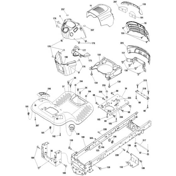 McCulloch M12597H - 96041026800 - 2011-09 - Chassis & Enclosures Parts Diagram