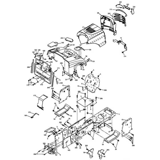 McCulloch M12597HRB - 96061031400 - 2010-09 - Chassis & Enclosures Parts Diagram