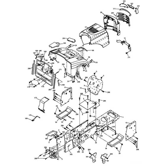 McCulloch M12597HRB - 96061031401 - 2011-04 - Chassis & Enclosures Parts Diagram