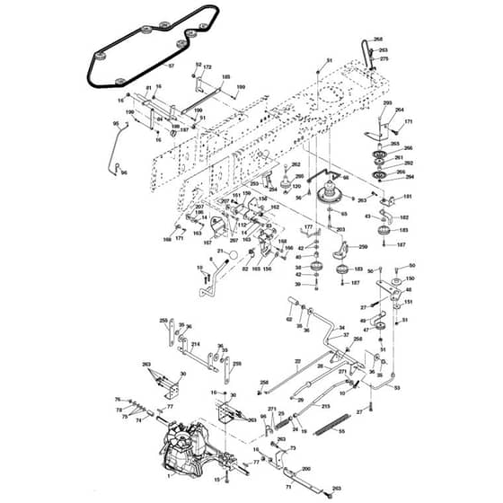 McCulloch M12597HRB - 96061031401 - 2011-04 - Drive Parts Diagram
