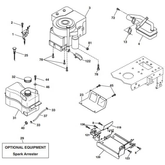 McCulloch M12597RB - 96061028701 - 2010-04 - Engine Parts Diagram