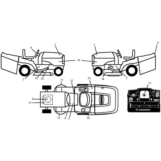 McCulloch M12597RB - 96061028702 - 2010-11 - Decals Parts Diagram