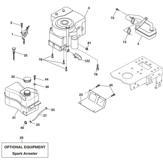 McCulloch M12597RB - 96061029000 - 2010-07 - Engine Parts Diagram