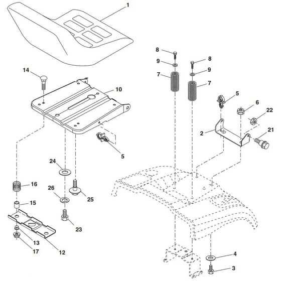 McCulloch M12597RB - 96061031301 - 2011-04 - Seat Parts Diagram
