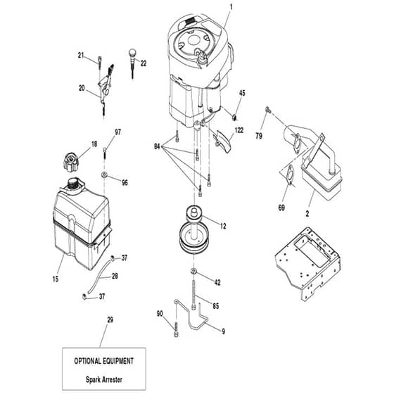McCulloch M125-107T - 96041033500 - 2013-06 - Engine Parts Diagram