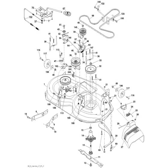 McCulloch M125-107T - 96041035300 - 2013-06 - Mower Deck - Cutting Deck Parts Diagram