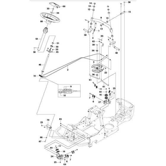 McCulloch M125-85F - 967295401 - 2015-01 - Steering Parts Diagram