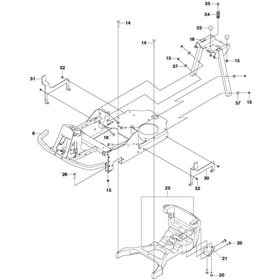 McCulloch M125-85FH - 967186901 - 2013-01 - Chassis Rear Parts Diagram