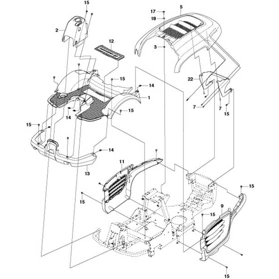 McCulloch M125-85FH - 967186901 - 2013-01 - Cover Parts Diagram
