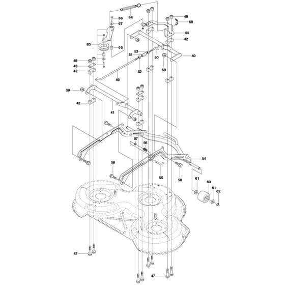 McCulloch M125-94FH - 967028402 - 2018 - Mower Deck - Cutting Deck (1) Parts Diagram