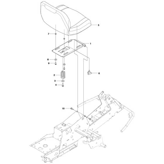 McCulloch M125-94FH - 967028402 - 2018 - Seat Parts Diagram