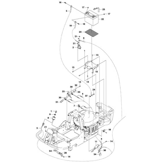 McCulloch M125-97FH - 966725601 - 2012 - Electrical Parts Diagram