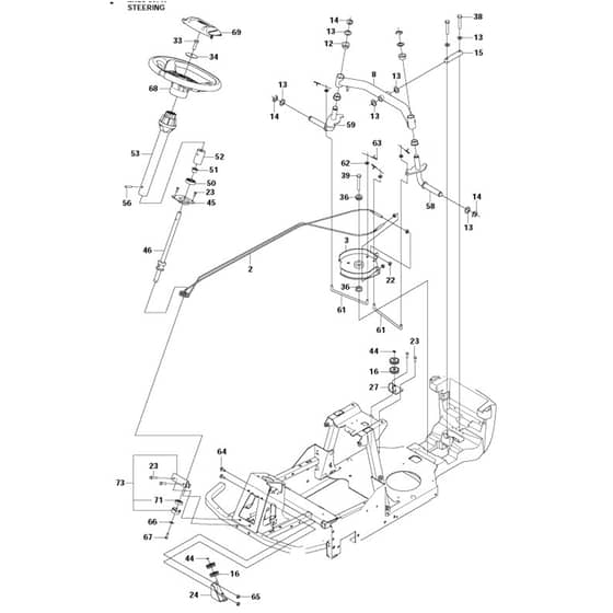 McCulloch M125-97FH - 966725601 - 2012 - Steering Parts Diagram