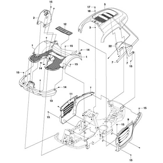 McCulloch M125-97FH - 967207101 - 2013-01 - Cover Parts Diagram