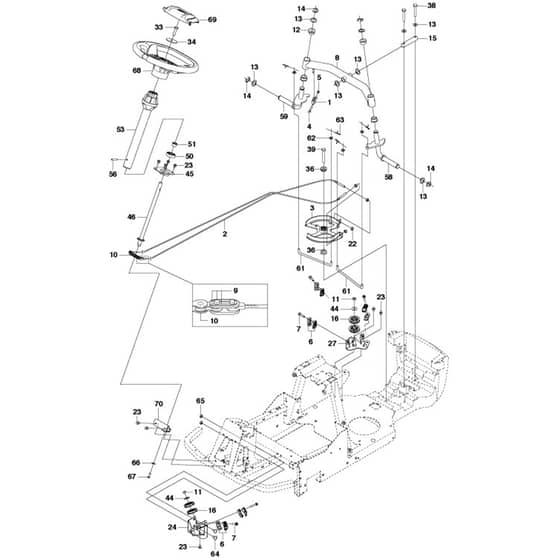 McCulloch M125-97FH - 967207101 - 2013-01 - Steering Parts Diagram