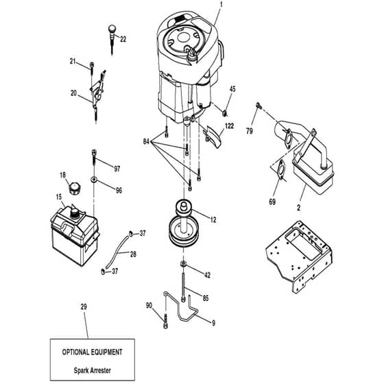 McCulloch M125-97RB - 96051004900 - 2012-01 - Engine Parts Diagram