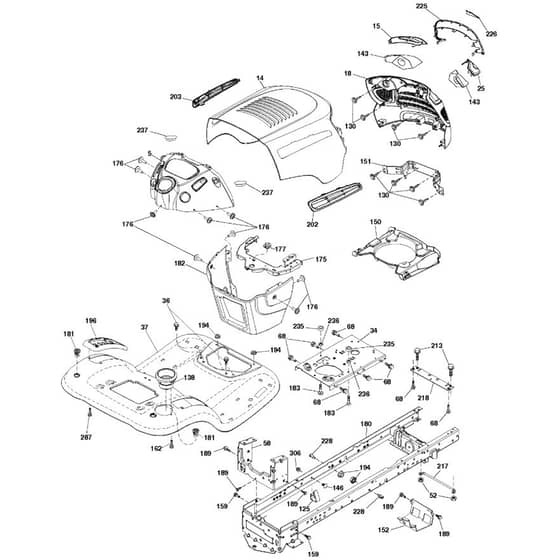 McCulloch M125-97T - 96041028800 - 2012-11 - Chassis & Enclosures Parts Diagram