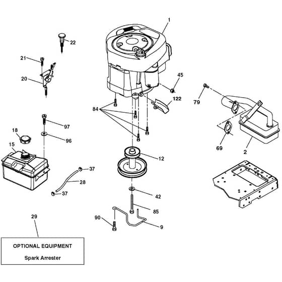 McCulloch M125-97T - 96041028801 - 2012-12 - Engine Parts Diagram