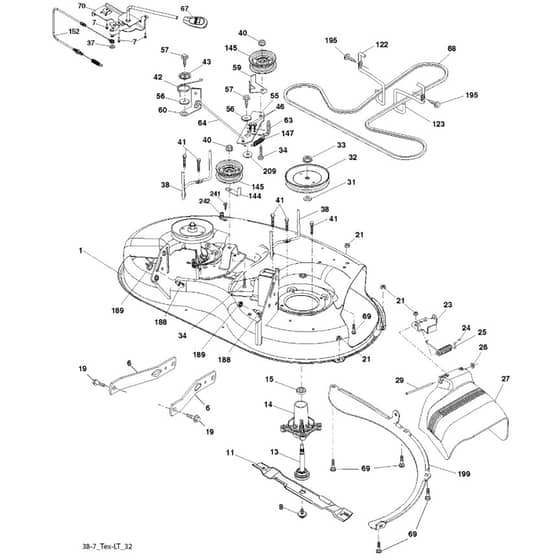 McCulloch M125-97T - 96041028801 - 2012-12 - Mower Deck - Cutting Deck Parts Diagram