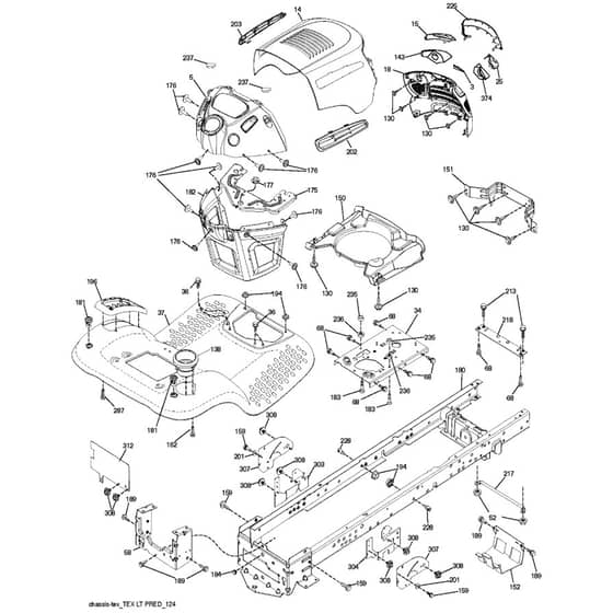 McCulloch M125-97T - 96041033401 - 2014-04 - Chassis & Enclosures Parts Diagram