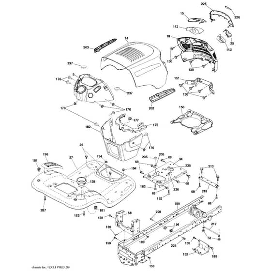 McCulloch M125-97T - 96041035200 - 2013-06 - Chassis & Enclosures Parts Diagram