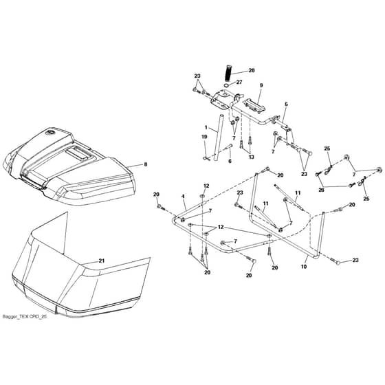 McCulloch M125-97TC - 96051006002 - 2013-07 - Bagger Parts Diagram