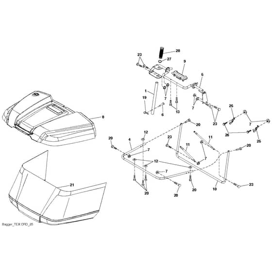 McCulloch M125-97TC - 96051006100 - 2012-11 - Bagger Parts Diagram