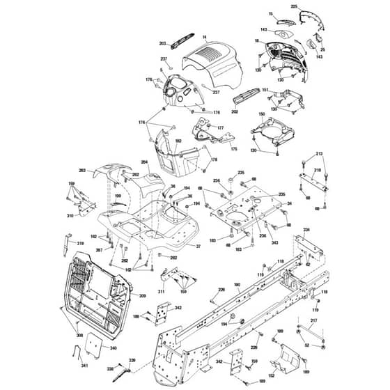 McCulloch M125-97TC - 96051006101 - 2013-01 - Chassis & Enclosures Parts Diagram