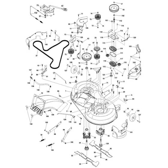 McCulloch M125-97TC - 96051006101 - 2013-01 - Mower Deck - Cutting Deck Parts Diagram